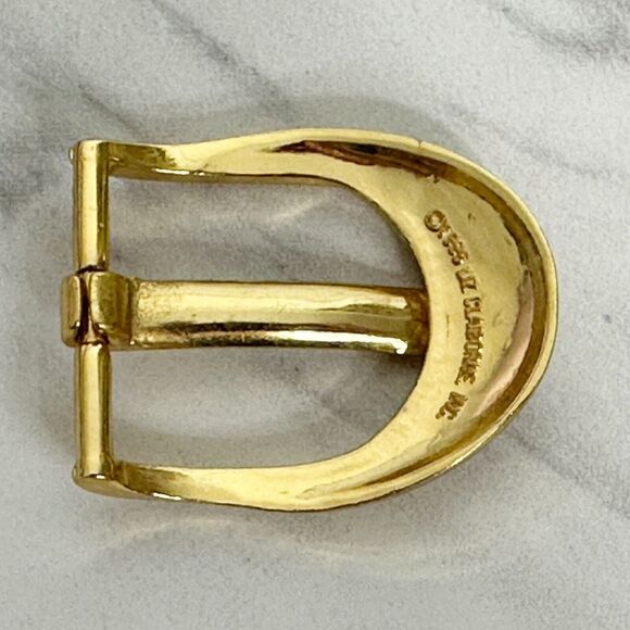 Liz Claiborne Vintage 1995 Gold Tone Simple Basic Belt Buckle - Picture 2 of 9